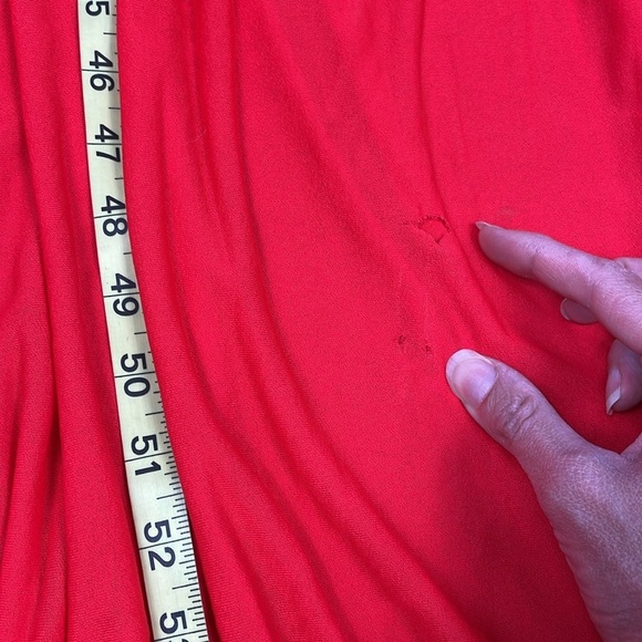 Proenza Schouler Paula Draped Jersey Turtleneck Maxi Dress Red Sheer Sz 12 - Picture 13 of 17